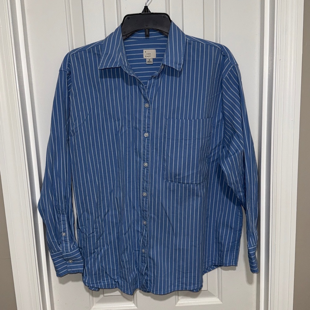 Target A New Day Striped Button-Down Shirt